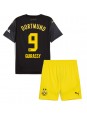 Borussia Dortmund Serhou Guirassy #9 Venkovní dres pro děti 2024-25 Krátký Rukáv (+ trenýrky)